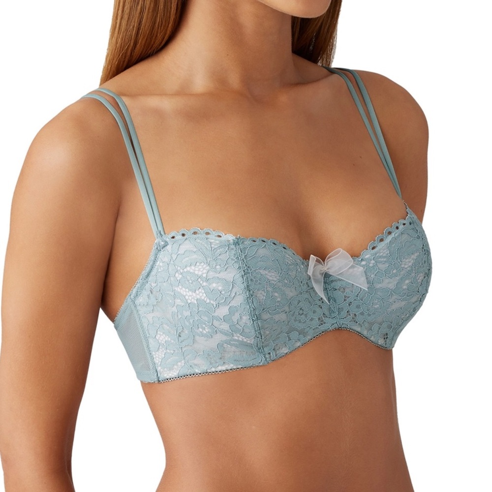 2/$30 B Tempt’d by Wacoal Bella Balconette Bra 32B Grey Mint
